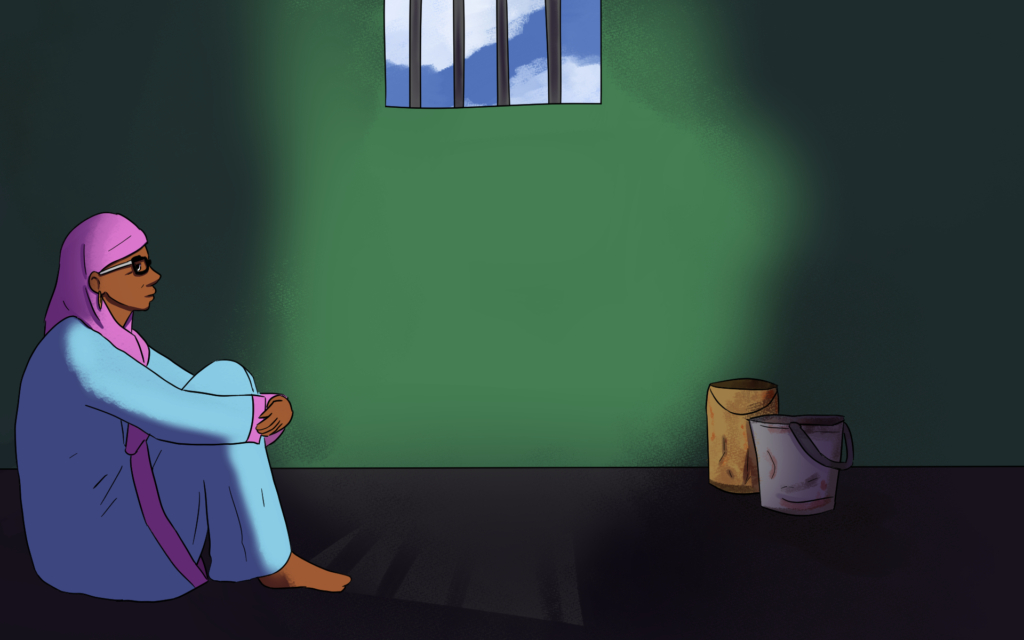 Illustration symbolisant une personne détenue illégalement