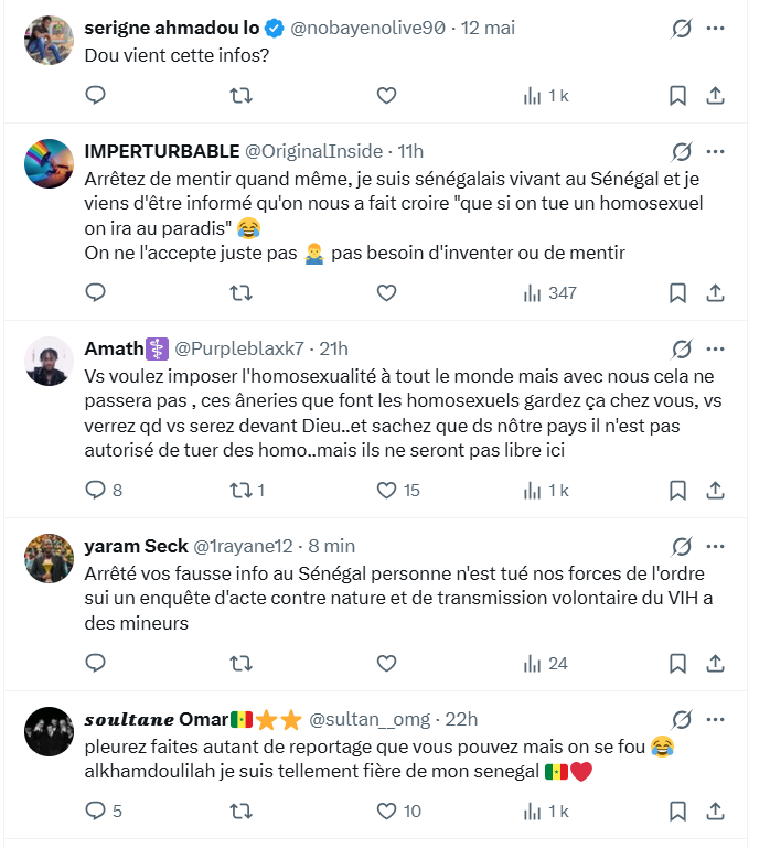 Carte ou schéma lié aux débats sociétaux au Sénégal