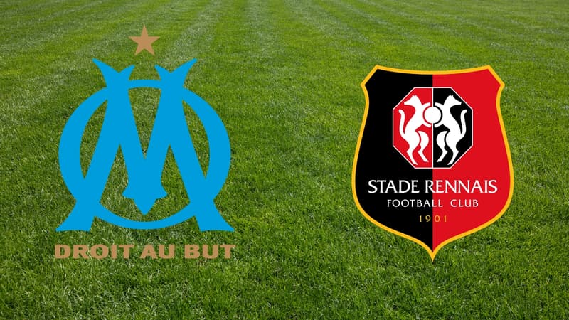Action de football entre l'OM et Rennes
