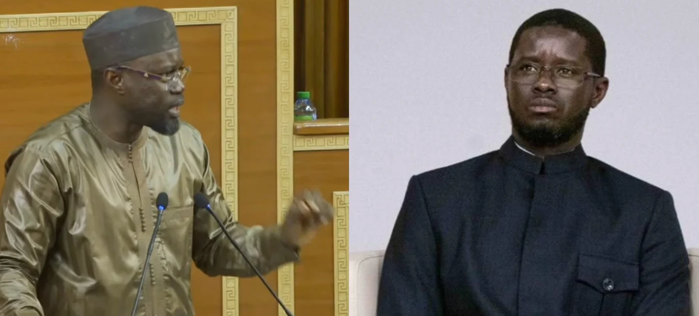 Ousmane Sonko lors d'une intervention publique
