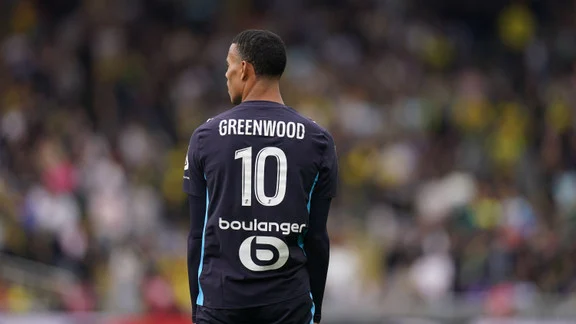 Mason Greenwood lors d'un match avec l'OM