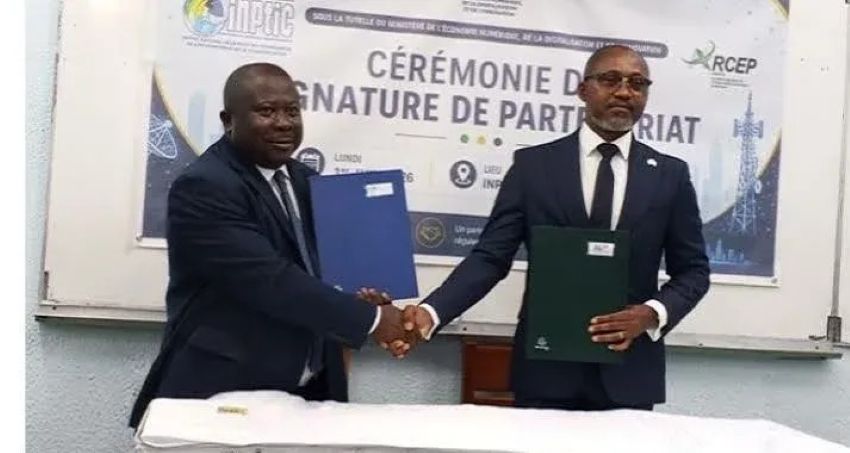 Signature d'une convention entre l'INPTIC et l'ARCEP au Gabon