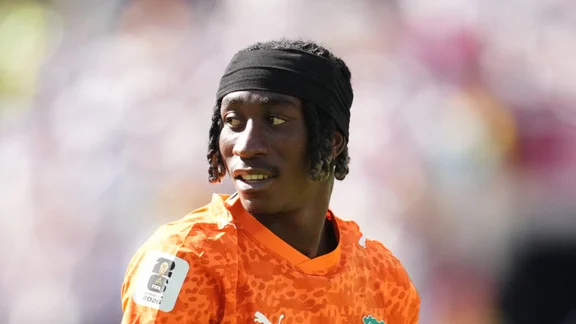 Yan Diomandé, joueur du RB Leipzig, en action lors d'un match
