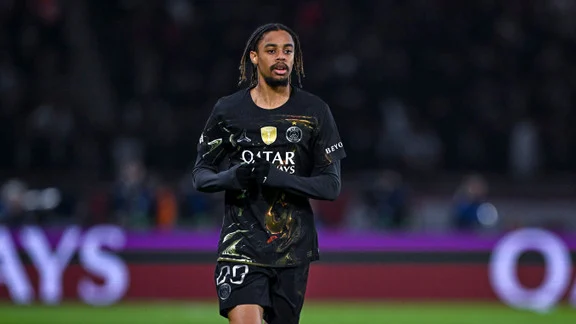 Bradley Barcola, attaquant du PSG, en action