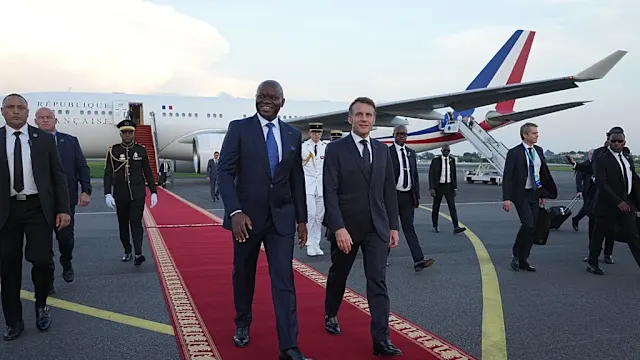 Le président gabonais Brice Oligui Nguema lors d'un déplacement officiel