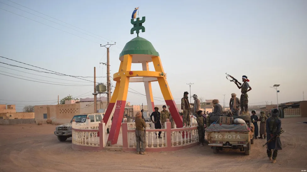 Vue aérienne d'une zone désertique au Mali