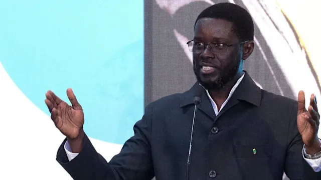 Le président sénégalais Bassirou Diomaye Faye lors de la présentation de son parti politique