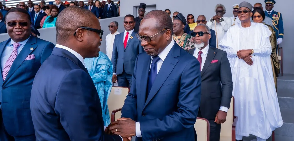 Patrice Talon, président du premier Sénat du Bénin, lors de son discours d'investiture