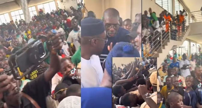 Ousmane Sonko bloqué à Koki par la foule de talibés