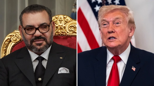 Le roi Mohammed VI et le président Trump lors d'une rencontre officielle.